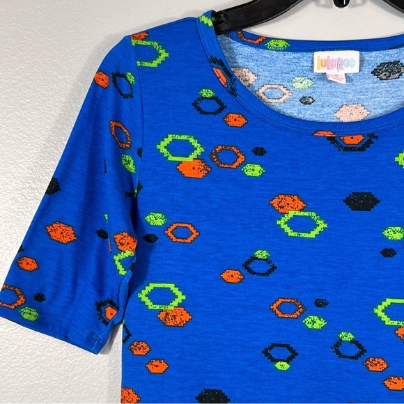 LulaRoe Julia Bodycon Dress Women's Size Small Stretch Vibrant Blue Retro Sheath - Picture 4 of 9